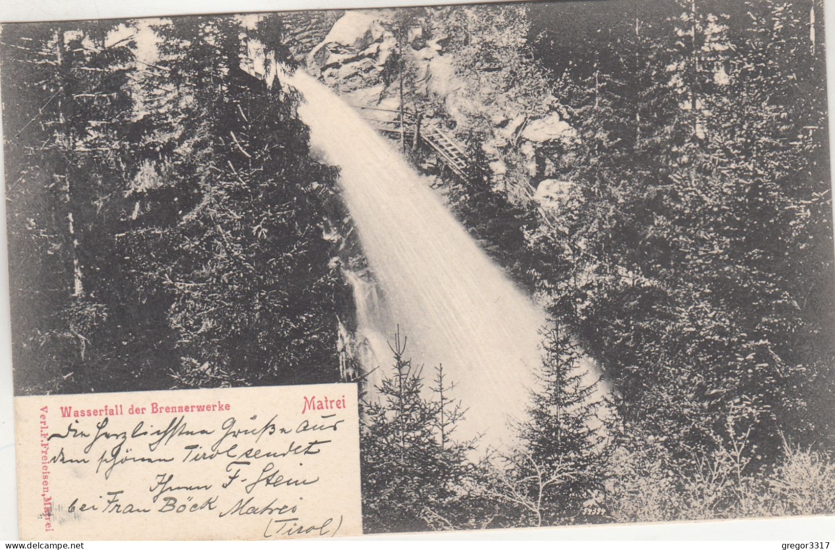 D9793) MATREI / BRENNER - Wasserfall Der BRENNERWERKE - Alt 1 1902 - Matrei Am Brenner