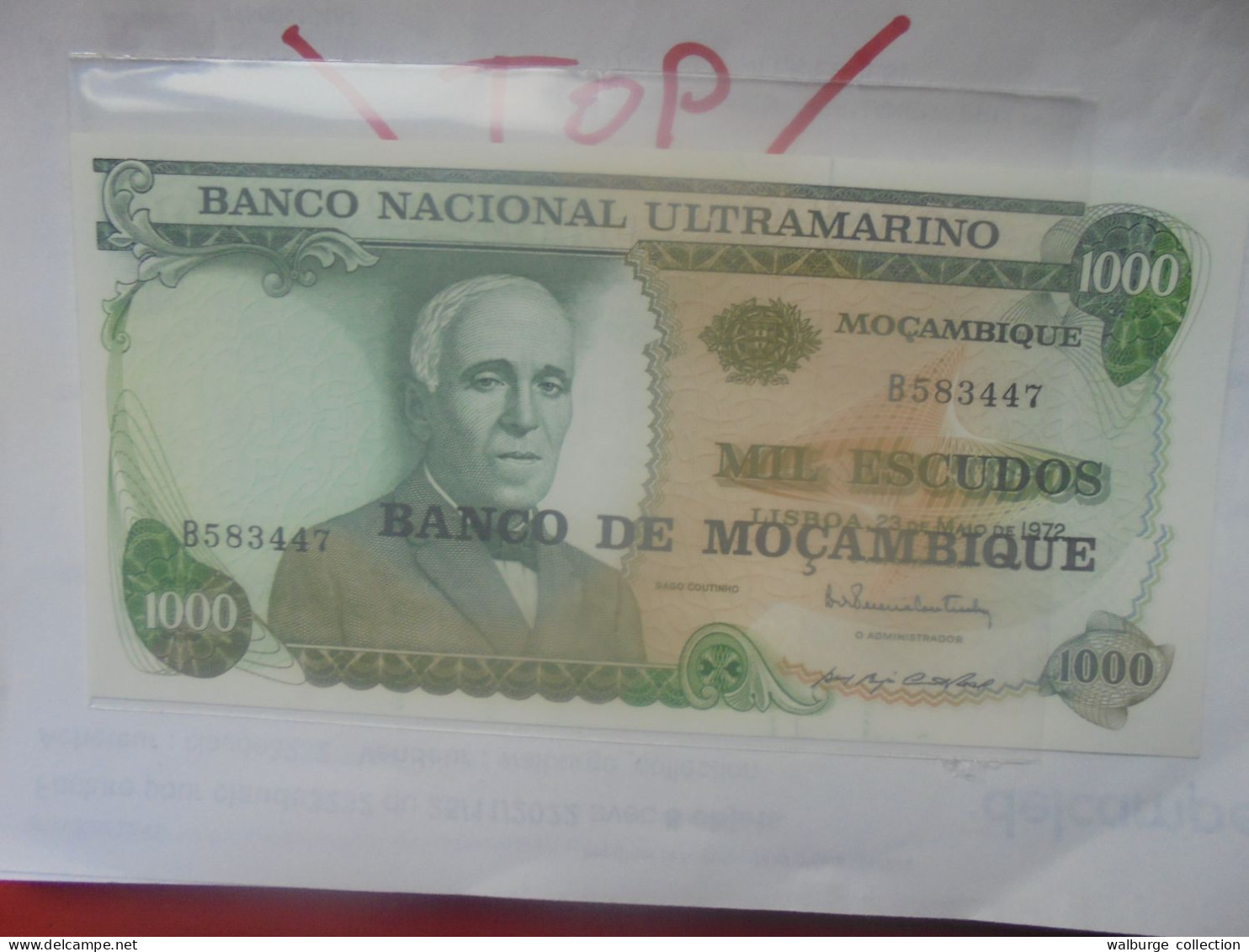 MOZAMBIQUE 1000 ESCUDOS 1976 Sur 1972 Neuf (B.31) - Mozambico