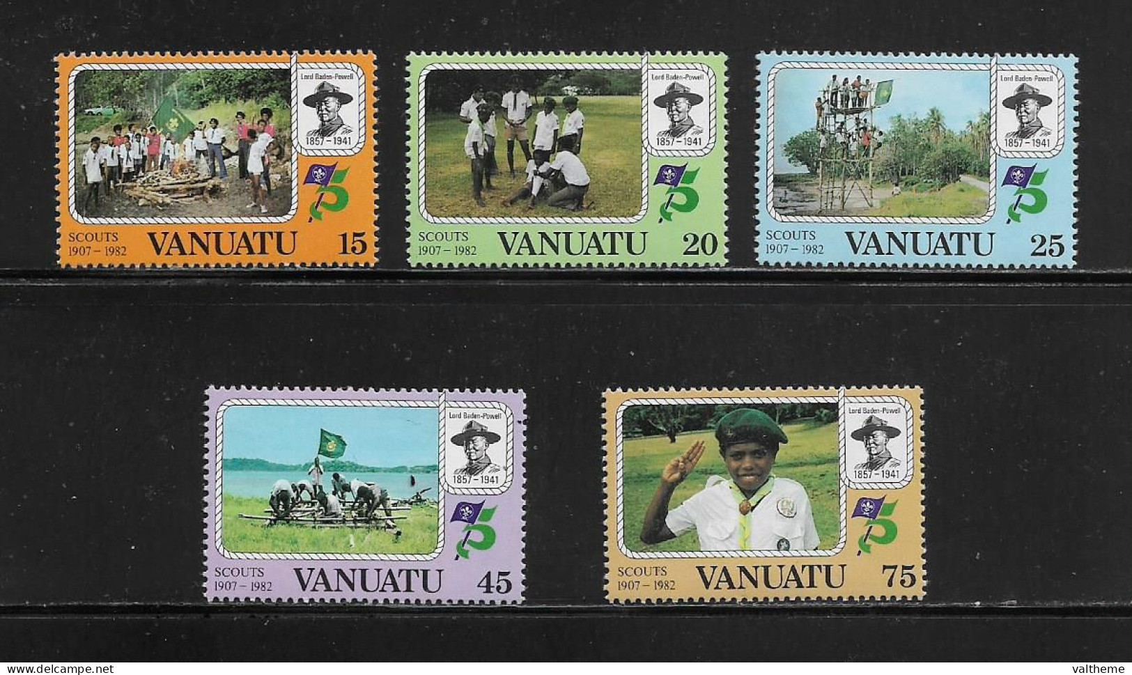 VANUATU  ( DIV - 292 )   1982   N° YVERT ET TELLIER  N°  657/661     N** - Vanuatu (1980-...)