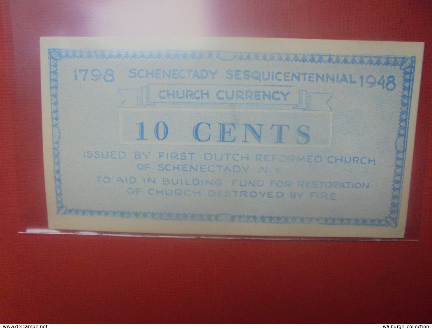 PAYS-BAS 10 Cents 1948 "Réformed Church" Billet De Nécéssité  (B.31) - [7] Sammlungen