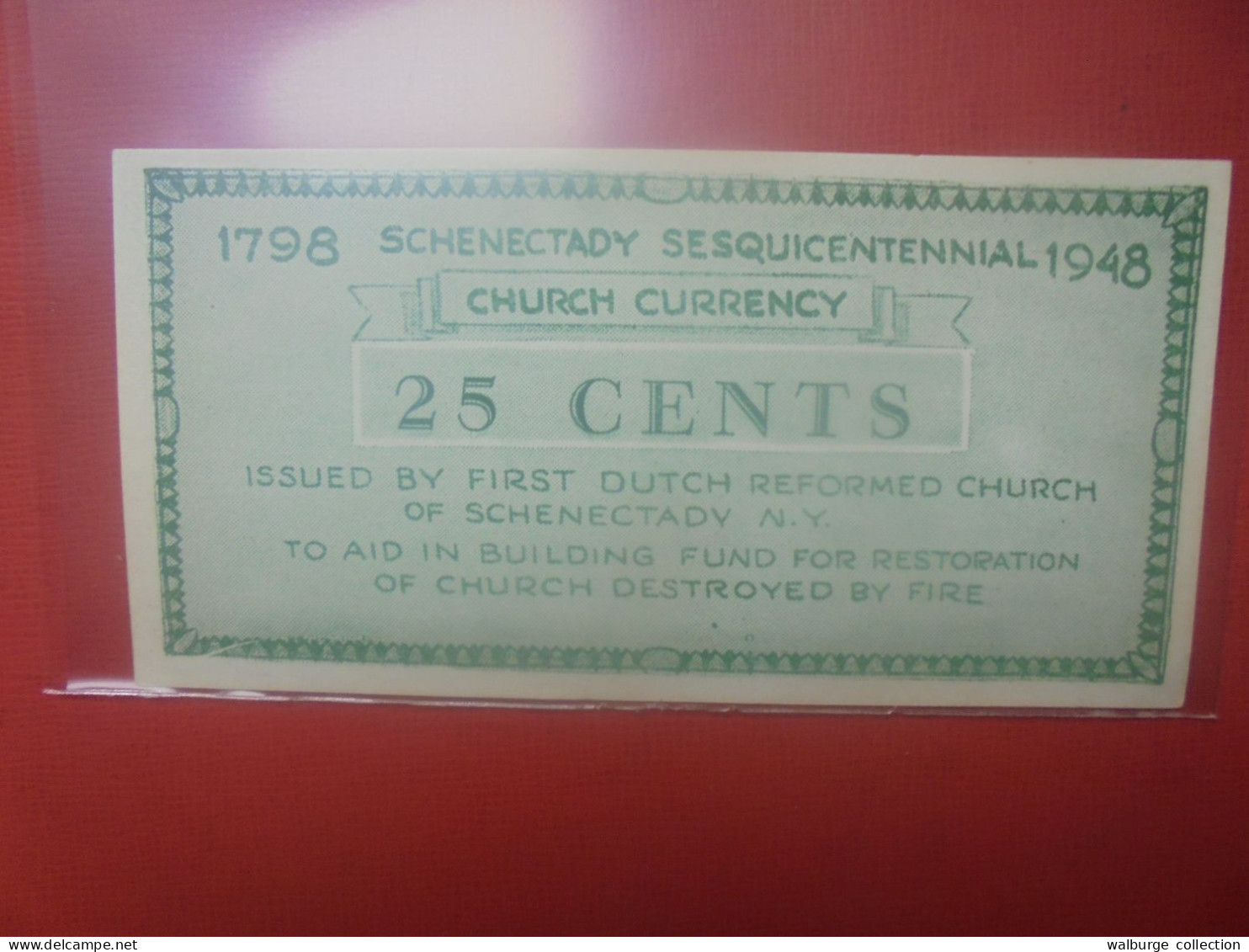 PAYS-BAS 25 Cents 1948 "Réformed Church" Billet De Nécéssité  (B.31) - [7] Colecciones