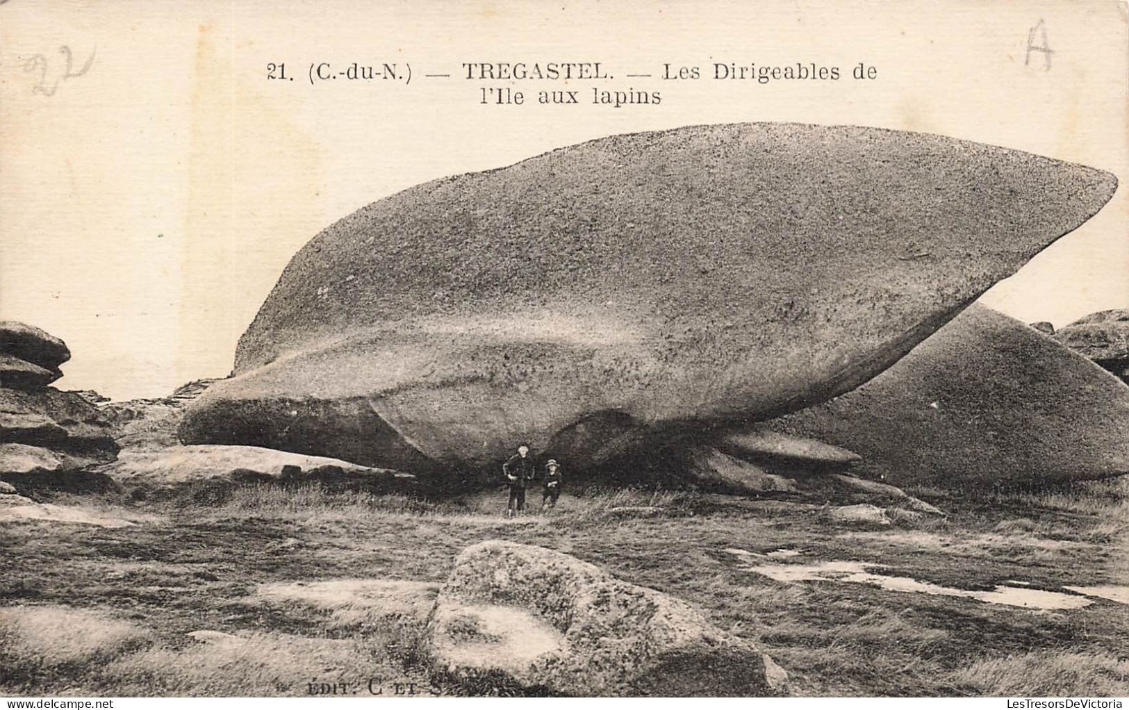 FRANCE - Trégastel - Les Dirigeables De L'île Aux Lapins - Carte Postale Ancienne - Trégastel