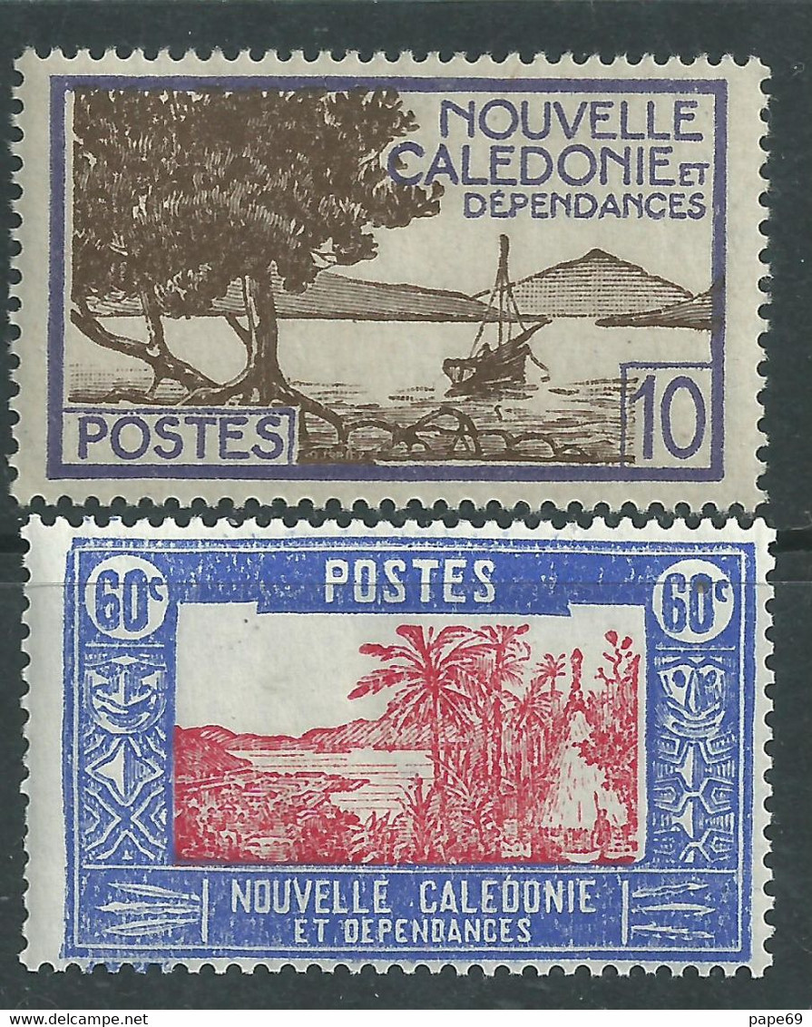 Nlle Calédonie N° 244 / 45 X   10 C.  Et 60 C. Les 2 Valeurs Sans "RF", Trace De Charnière Sinon TB - Neufs
