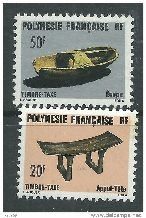 Polynésie Taxe N° 8 / 9  XX  :  Artisanat : Les 2 Valeurs  Sans Charnière, TB - Postage Due