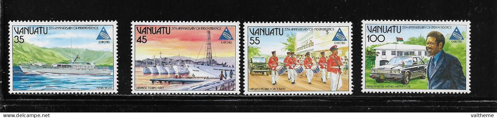 VANUATU  ( DIV - 307 )   1985   N° YVERT ET TELLIER  N°  718/721     N** - Vanuatu (1980-...)