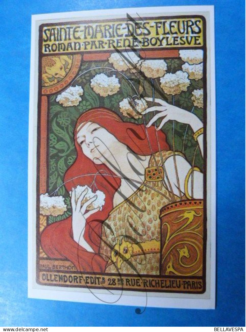 Dalkeith's E. Grasset  P.Berthon lot x 6 pieces  EDIT N° 555 Jugendstil Art Nouveau Style eara Mucha/  1985