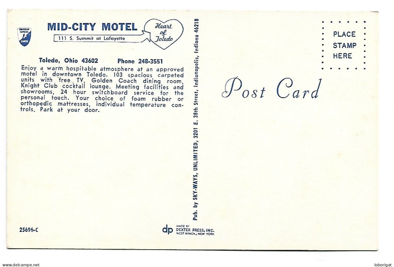 MID-CITY MOTEL.- TOLEDO - OIHO.-  ( USA ) - Toledo