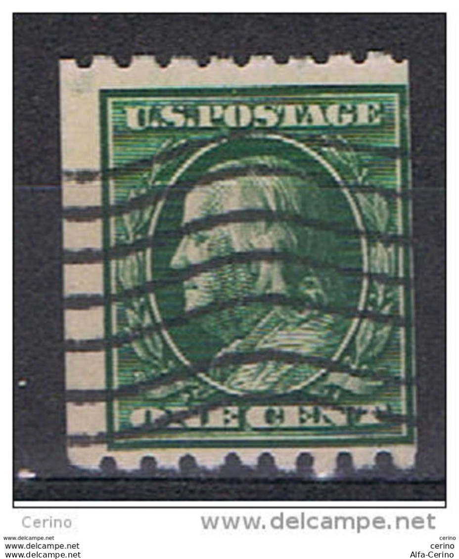 U.S.A.:  1900/09  B. FRANKLIN  -  1 C. USED  STAMP  -  D. 8 1/2  HORIZONTAL  -  YV/TELL. 167 - Coils & Coil Singles