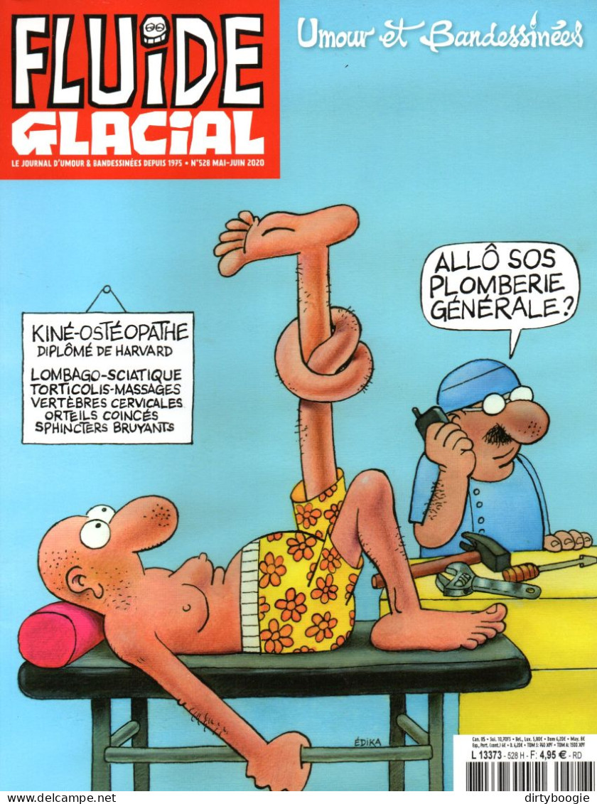 Fluide Glacial N° 528 - Mai-juin 2020 - Diego Aranega - Edika - Hugot - Mo/CDM - Fluide Glacial