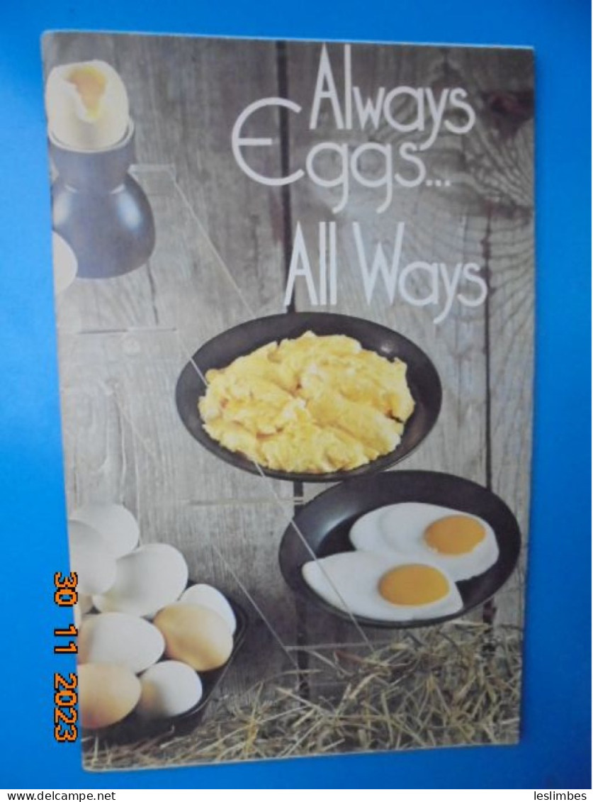 Always Eggs.... All Ways - American Egg Board 1974 - Américaine