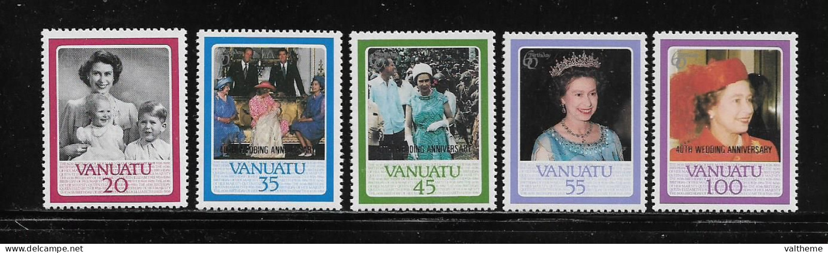 VANUATU  ( DIV - 312 )   1986   N° YVERT ET TELLIER  N°  735/739     N** - Vanuatu (1980-...)