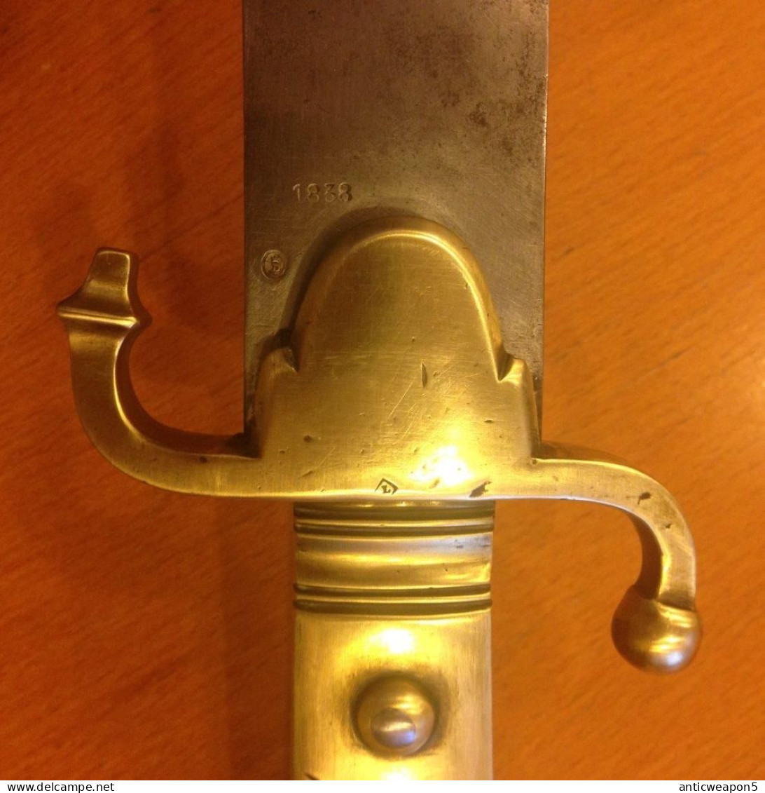Un sabre de sapeur très rare avec une garde et une garde en laiton. Hollande. M1868 (T213)