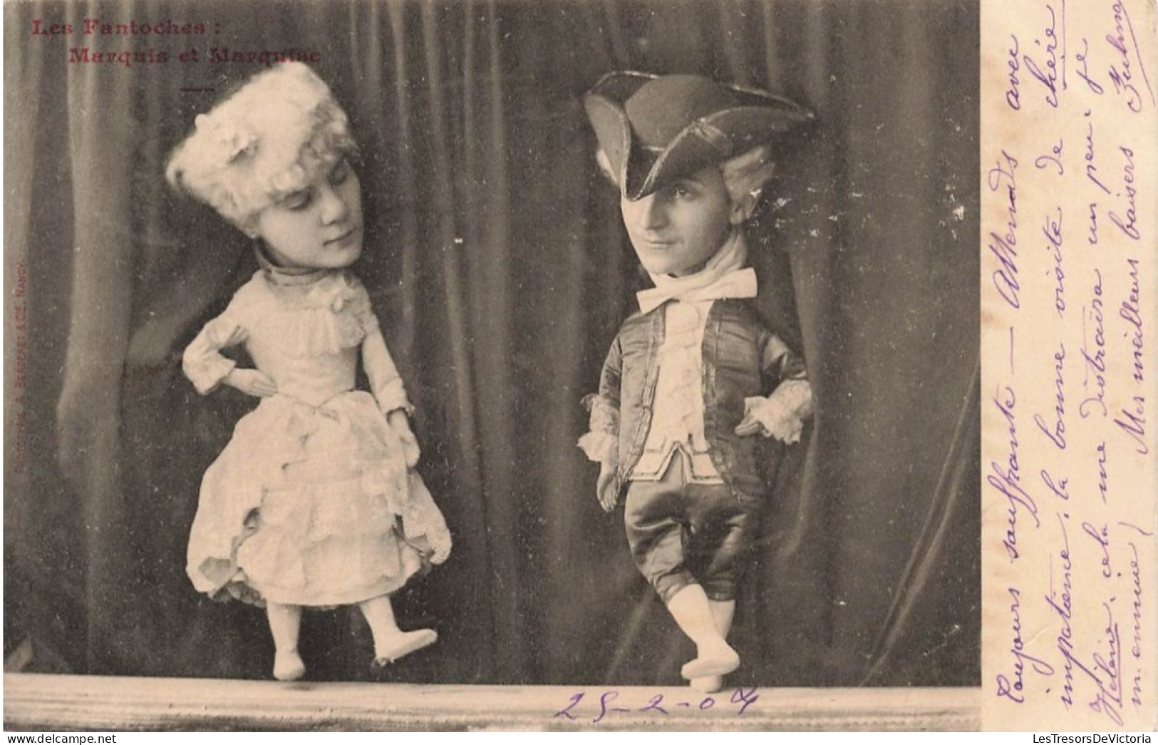 SPECTACLE - Les Fantoches : Marquis Et Marquise - Carte Postale Ancienne - Théâtre