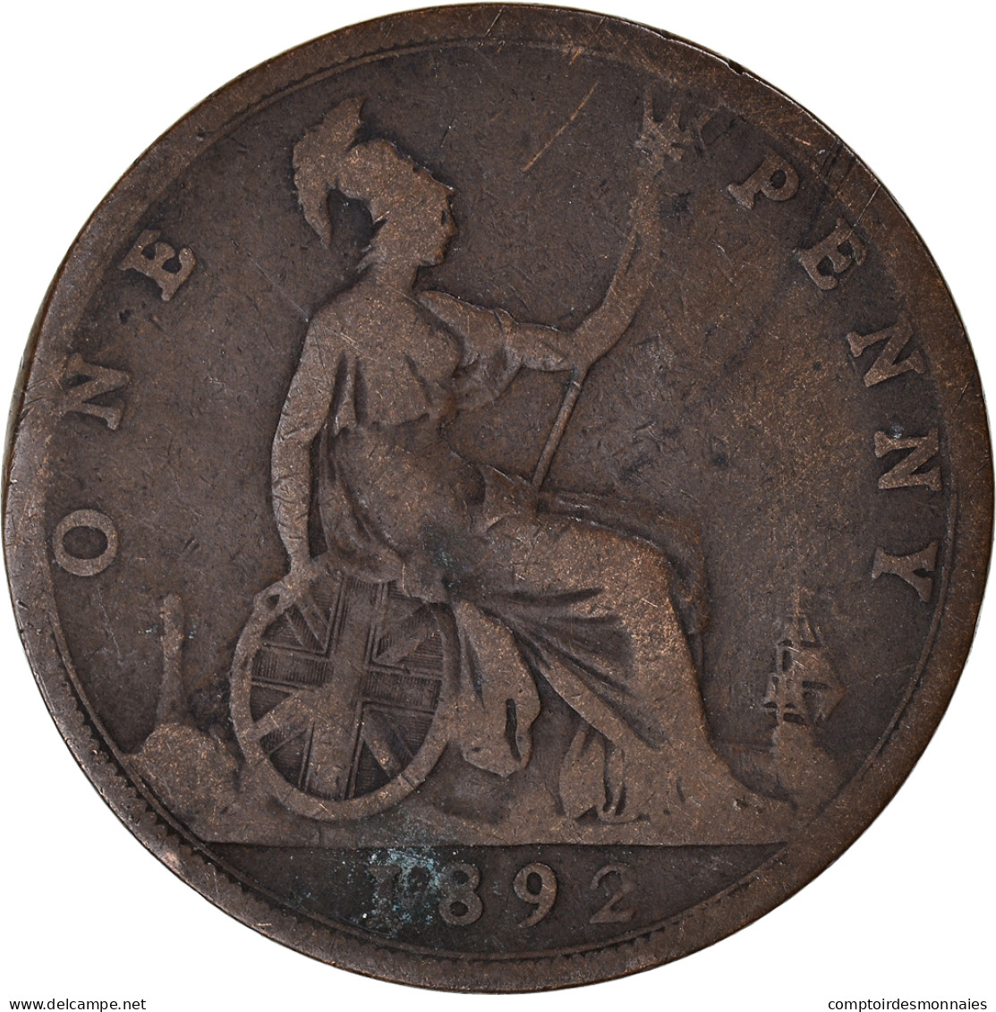 Monnaie, Grande-Bretagne, Penny, 1892 - D. 1 Penny