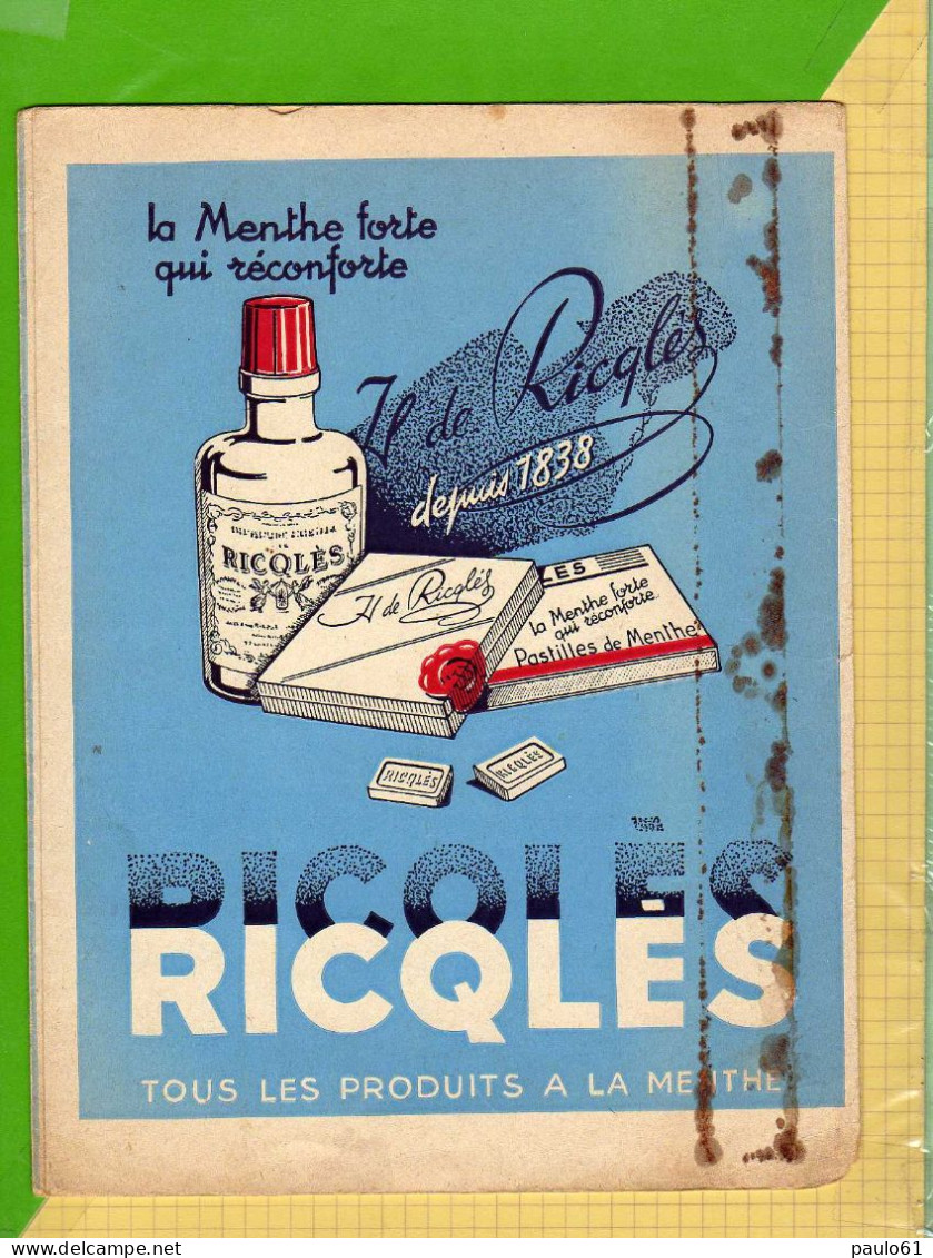 PROTEGE CAHIER  : RICQLES  La Menthe Qui Reconforte - Book Covers