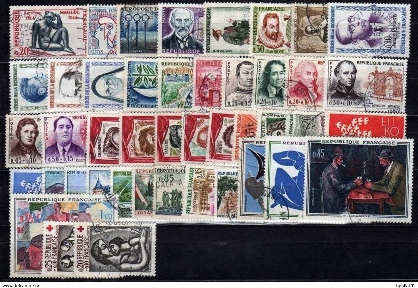 !!! FRANCE ANNEE COMPLETE 1961 OBLITEREE - 1960-1969