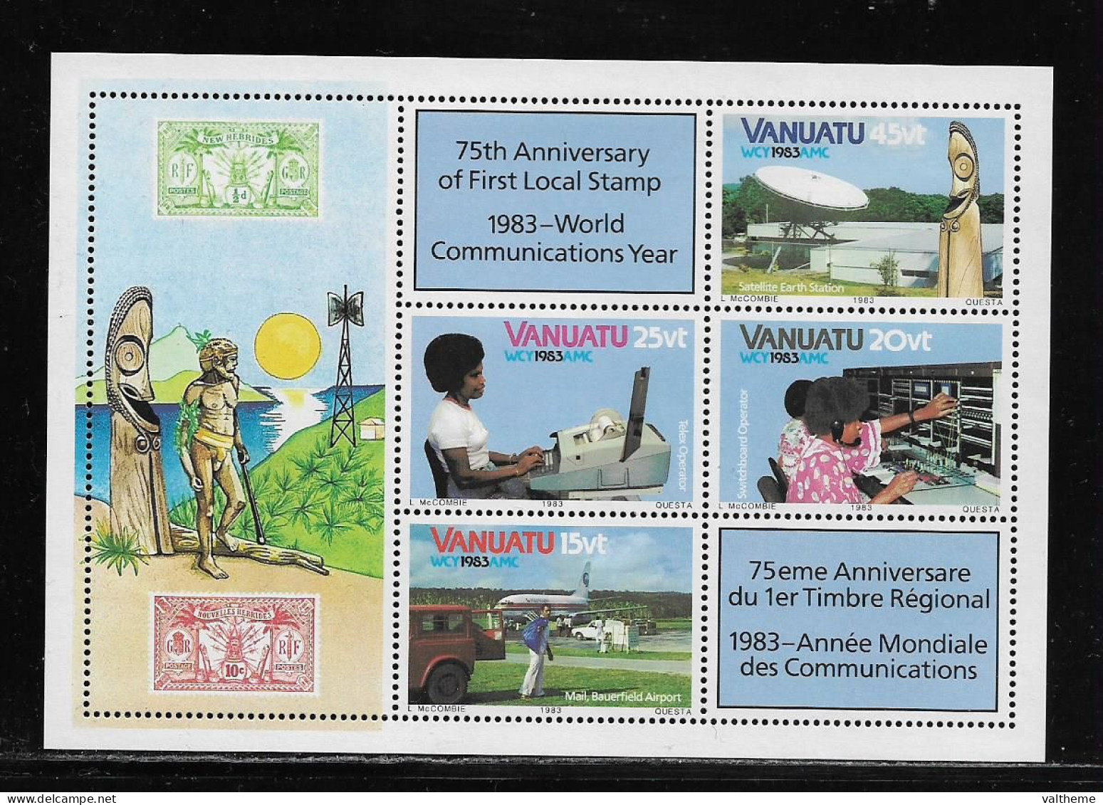 VANUATU  ( DIV - 352 )   1983   N° YVERT ET TELLIER  BLOC  N°  5     N** - Vanuatu (1980-...)