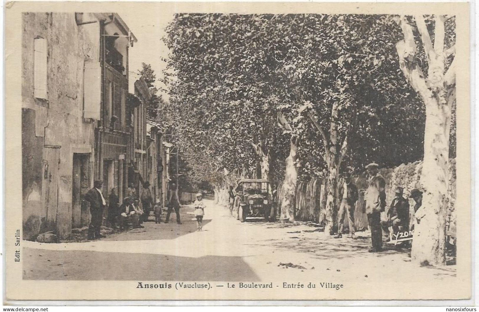 D 84 ANSOUIS.  LE BOULEVARD ENTREE DU VILLAGE  CARTE ECRITE - Ansouis