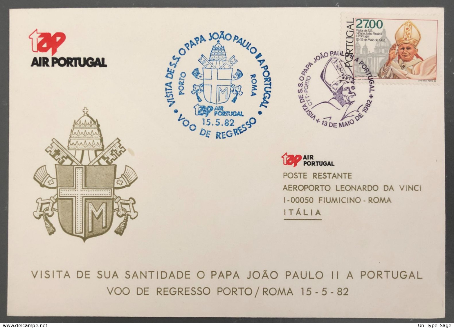 Portugal, FDC Visite Du Pape Jean-Paul II - 15.2.1982 - (B1448) - FDC