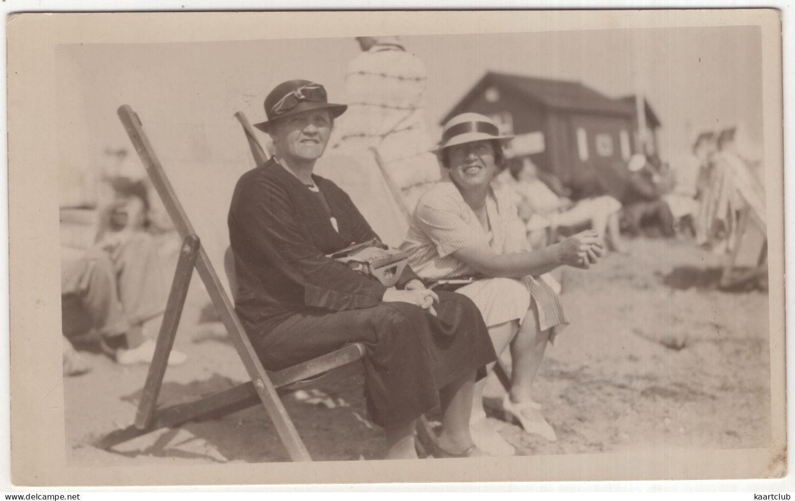 Two Ladies In Deckchairs, Beach - (England) - Remington Photo Service, Southfield Rd, Paignton, S. Devon - Paignton