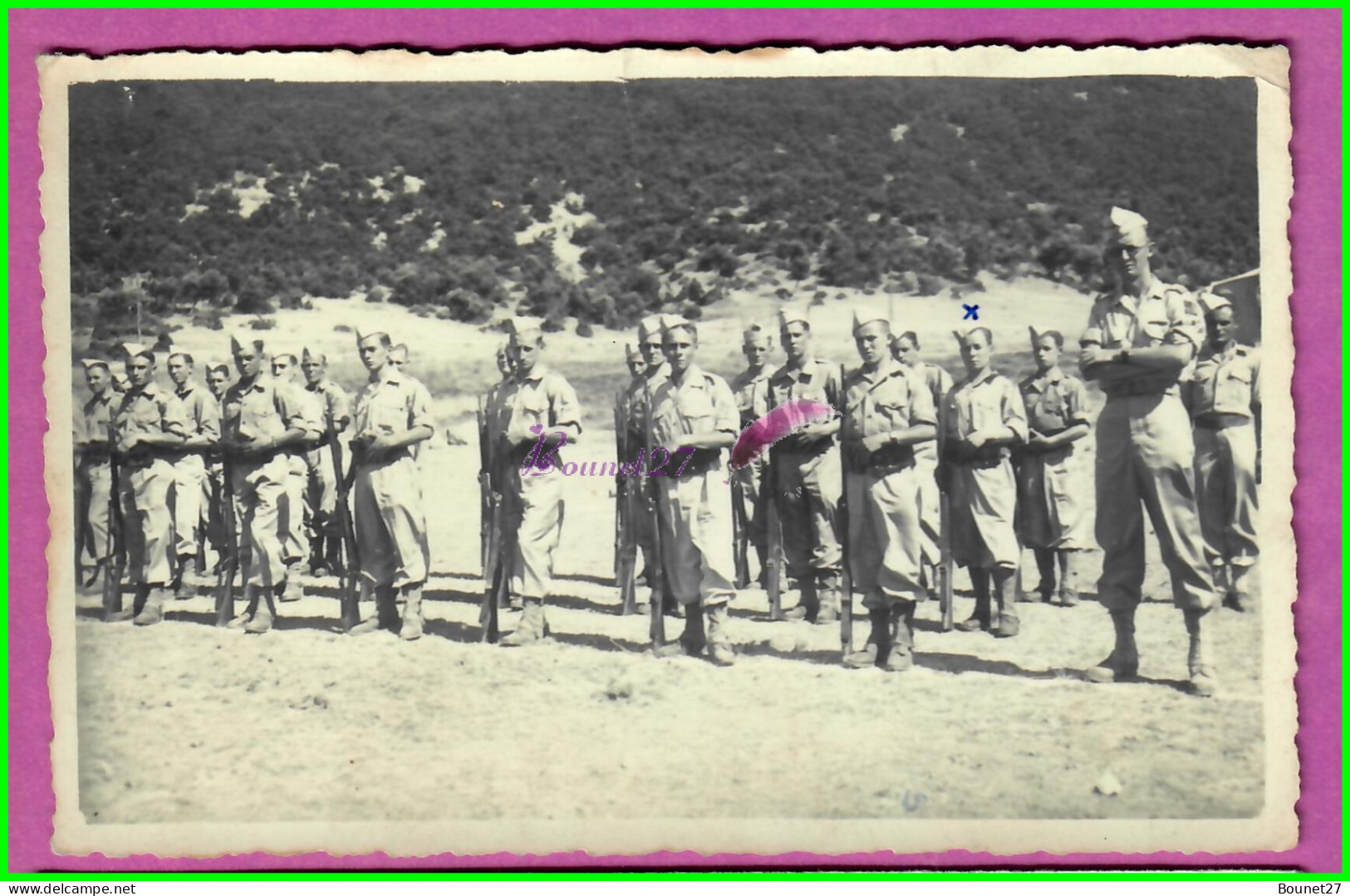 CPSM - Soldat Dans Le Desert Carte Photo à Identifier  Homme En Rang - Collections & Lots
