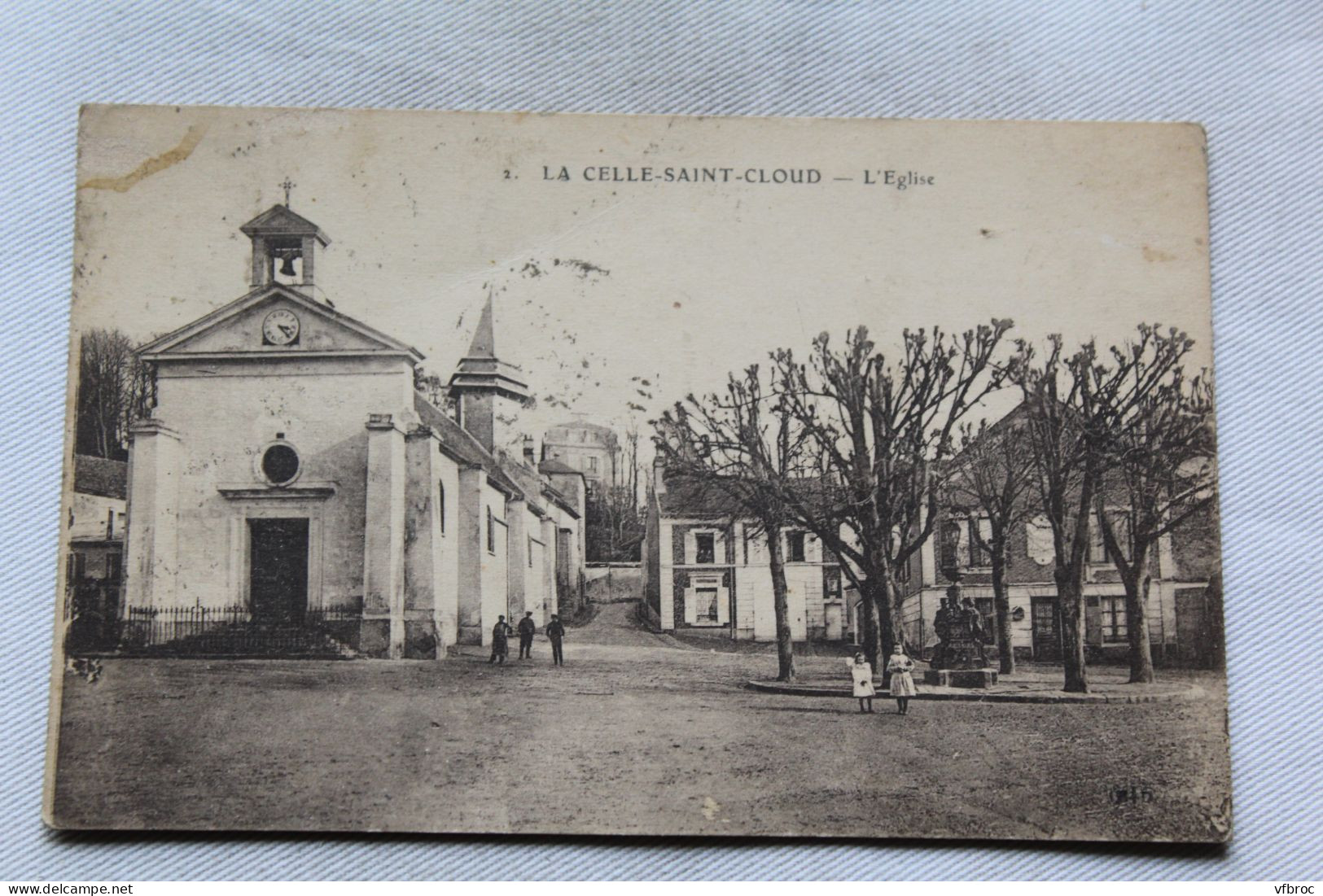 Cpa 1924 La Celle Saint Cloud L'église, Yvelines 78 - La Celle Saint Cloud