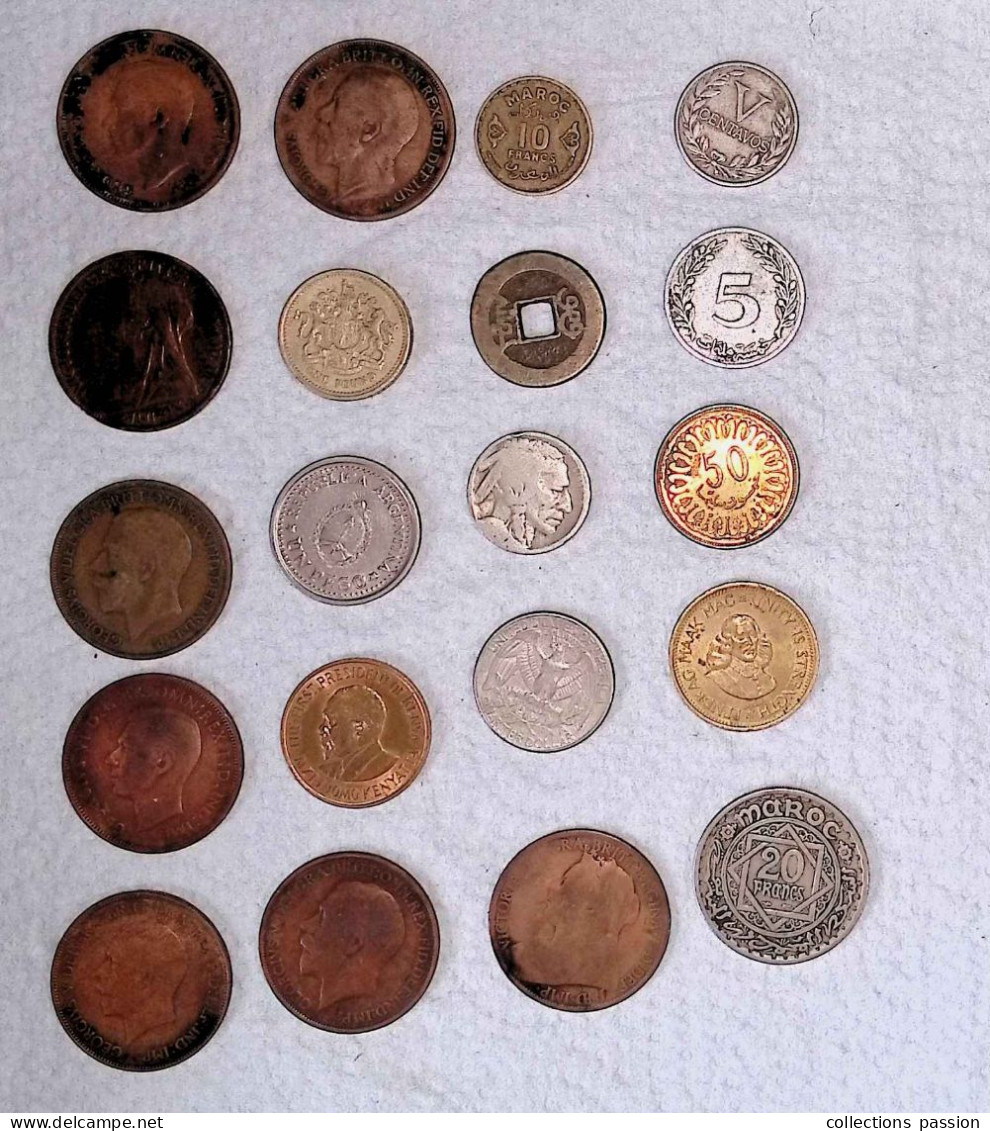 Monnaie, 2 Scans, LOT DE 20 MONNAIES ETRANGERES - Kiloware - Münzen