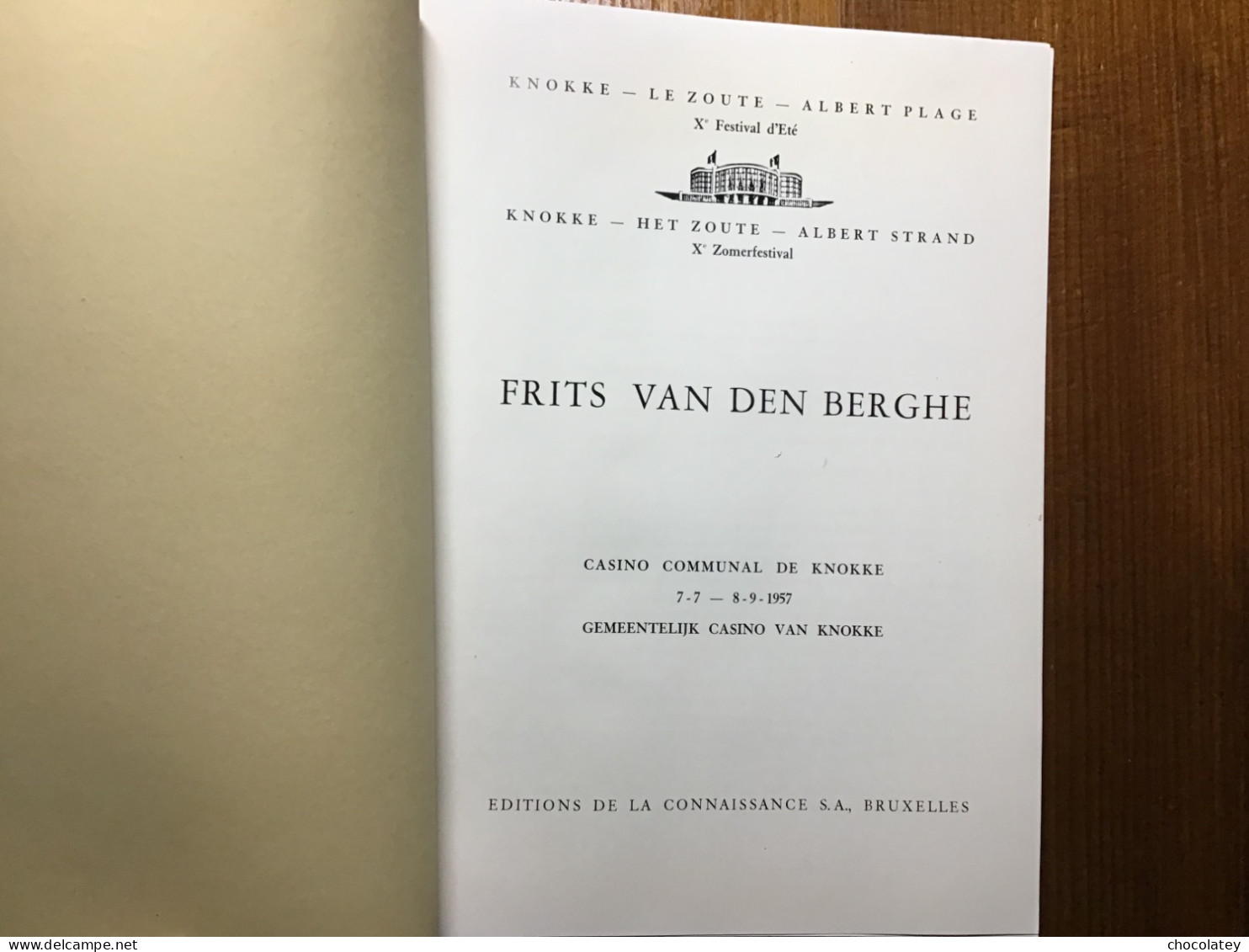 Catalogue Catalogus Frits Van Den Berghe Knokke Zoute 1957 91 Oeuvres - Sachbücher