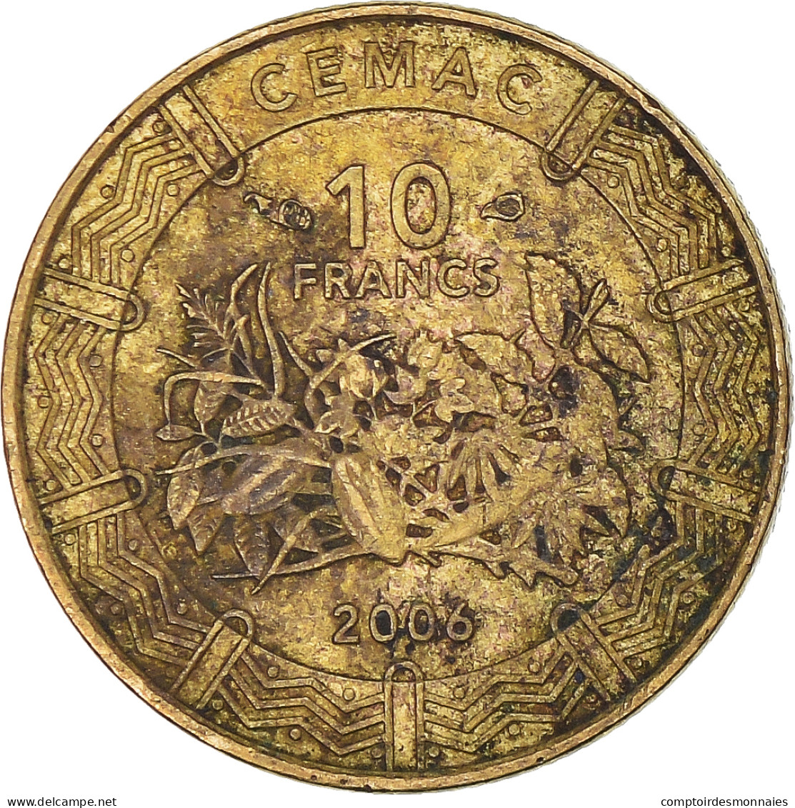 Monnaie, États De L'Afrique Centrale, 10 Francs, 2006 - Central African Republic