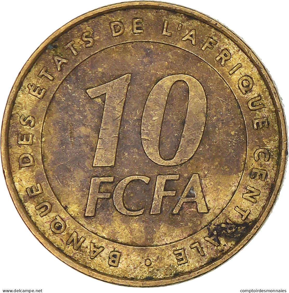 Monnaie, États De L'Afrique Centrale, 10 Francs, 2006 - República Centroafricana