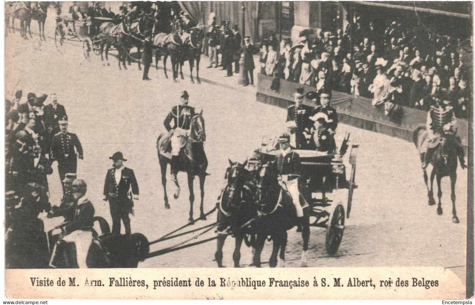 CPA Carte Postale Belgique Bruxelles Visite De M. Fallière Président De La République Française à S.M. Albert  VM74606 - Feesten En Evenementen