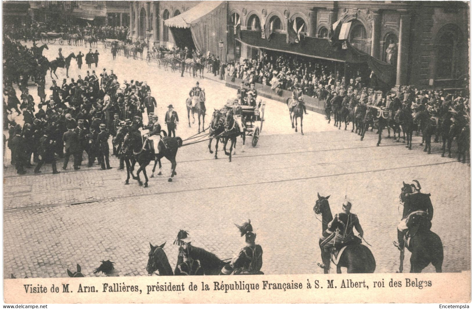 CPA Carte Postale Belgique Bruxelles Visite De M. Fallière Président De La République Française à S.M. Albert  VM74607 - Feesten En Evenementen