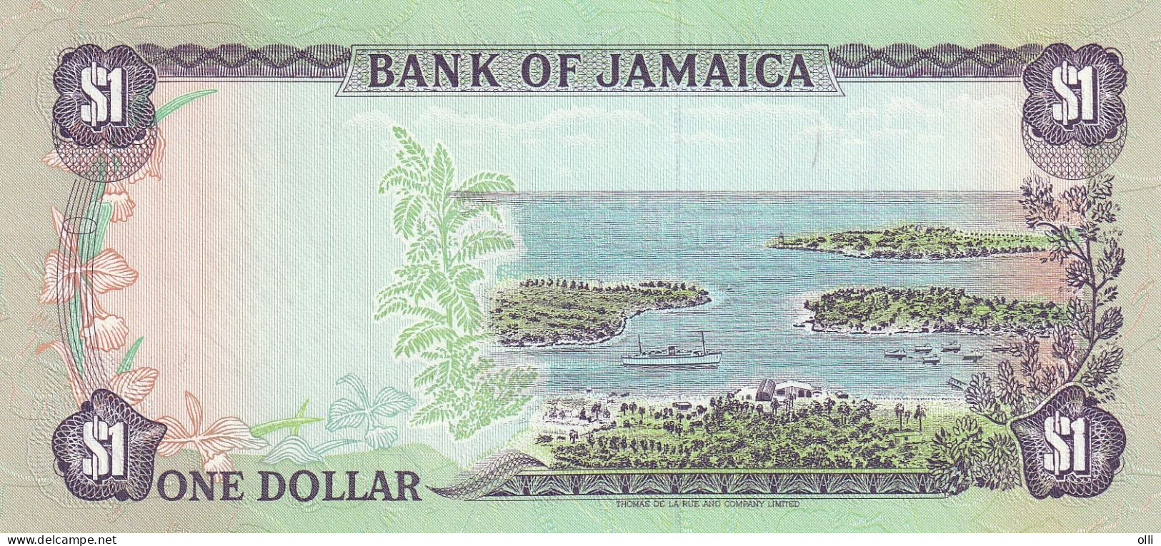 Jamaica 1 Dollars,  1989  P-68Ac   UNC - Jamaica