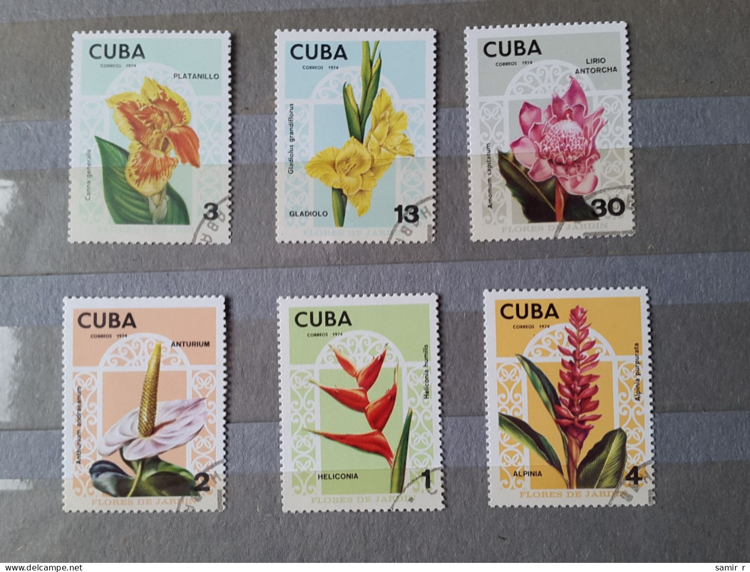 1974	Cuba Flowers (F73) - Oblitérés