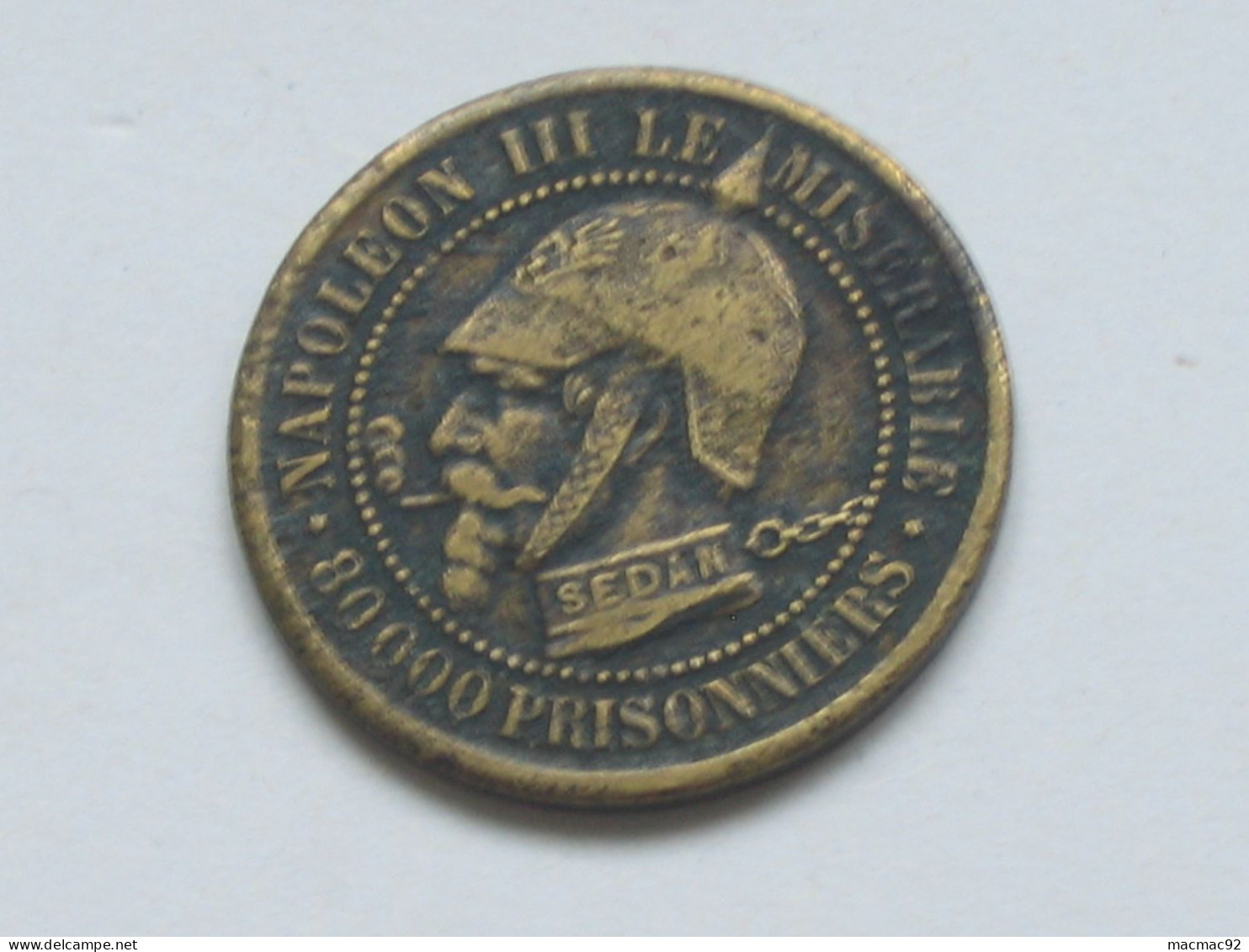 Monnaie Satirique Sur 5 Centimes Napoléon III Le Misérable - 80 000 Prisonniers **** EN ACHAT IMMÉDIAT **** - Abarten Und Kuriositäten