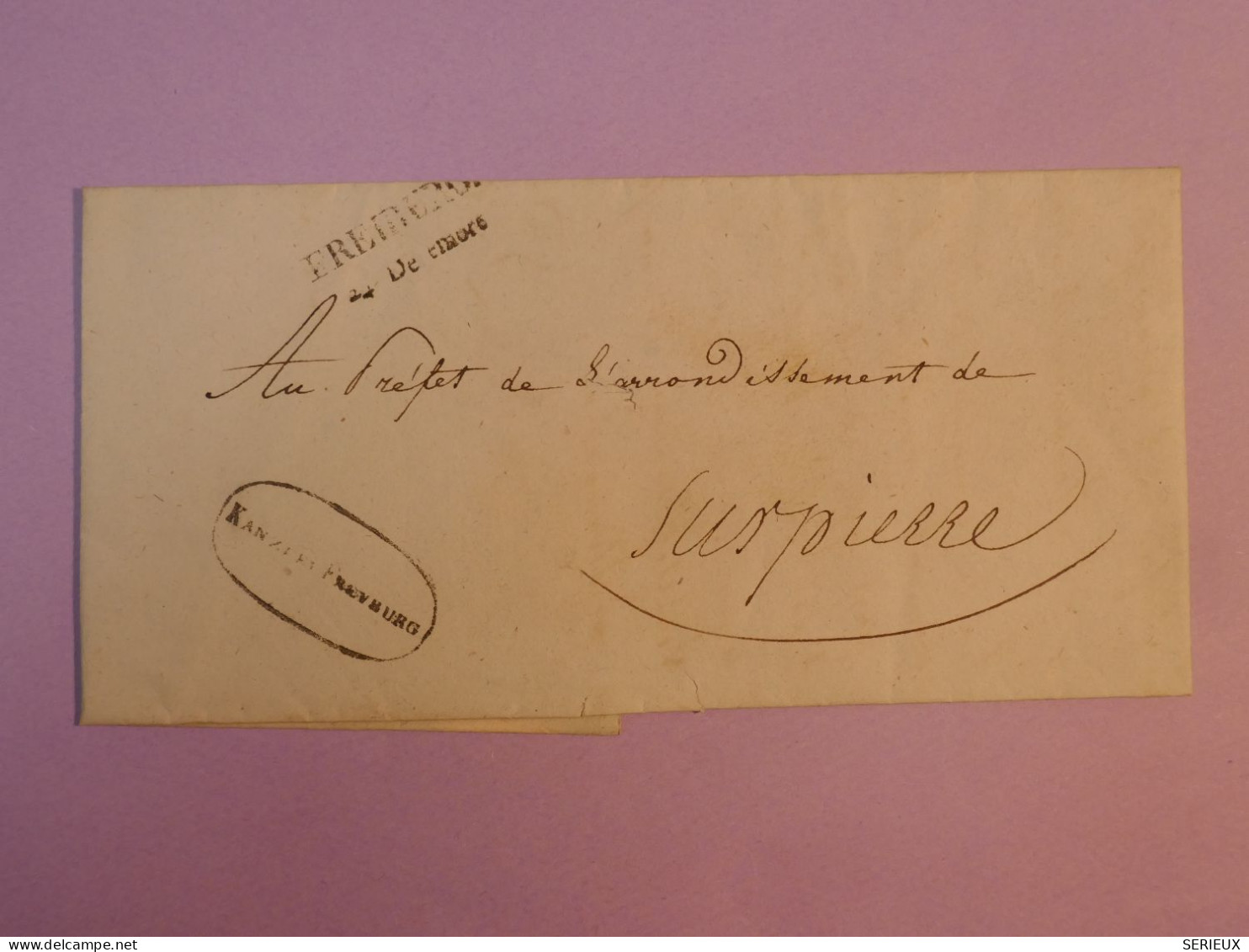 AA 38  SUISSE BELLE  LETTRE  1826 FREIBURG  A  SURPIERRE   ++AFF. INTERESSANT++++ - ...-1845 Vorphilatelie