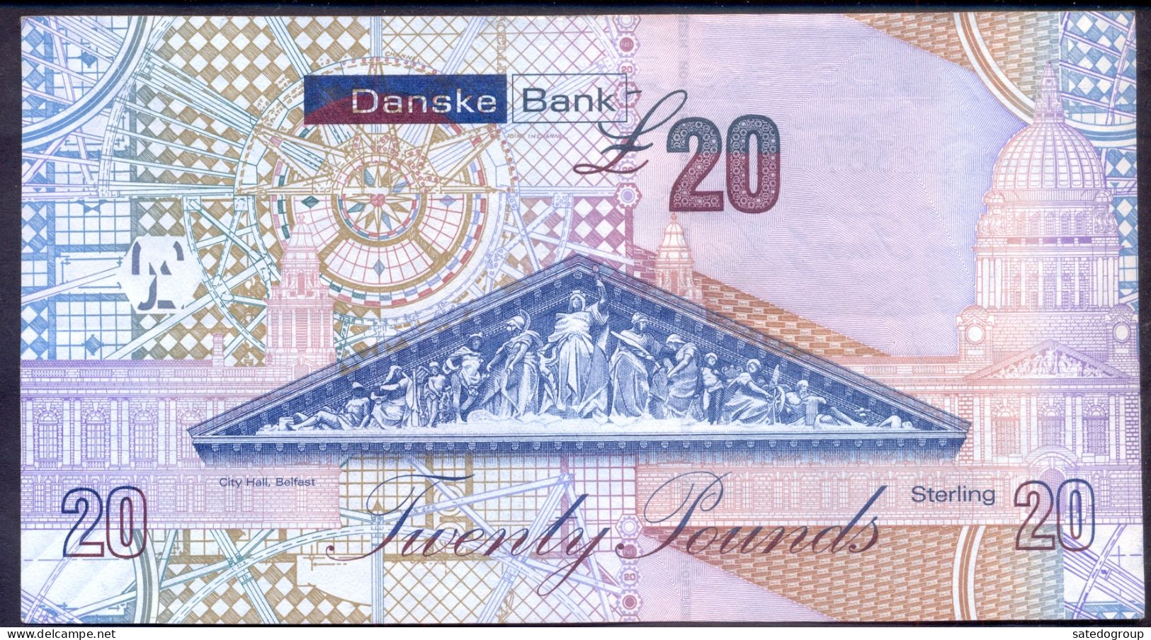 UK Northern Ireland 20 Pounds 2016 VF # P- 213b < Danske Bank > - 20 Pounds