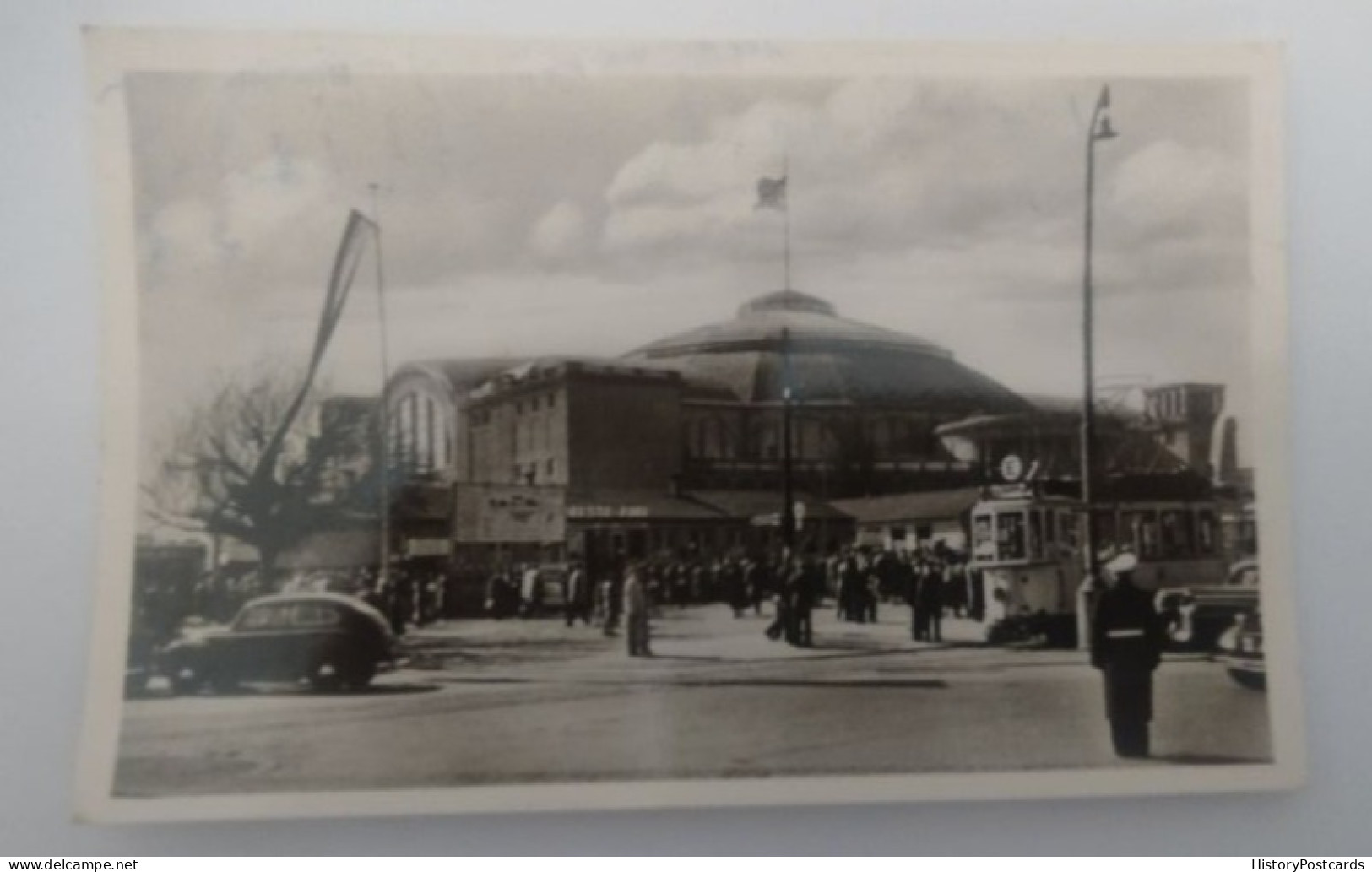 Frankfurt Am M., Messe, Festhalle, Straßenbahn, Tram, Polizei, 1954 - Frankfurt A. Main