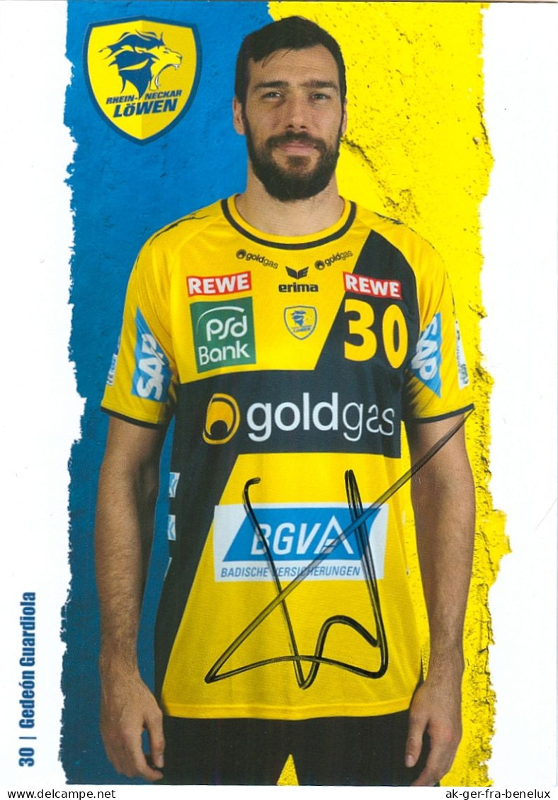 Autogramm Handball AK Gedeon Guardiola Villaplana Rhein-Neckar Löwen 15-16 Mannheim TBV Lemgo Erlangen RFEBM Balonmano - Handball