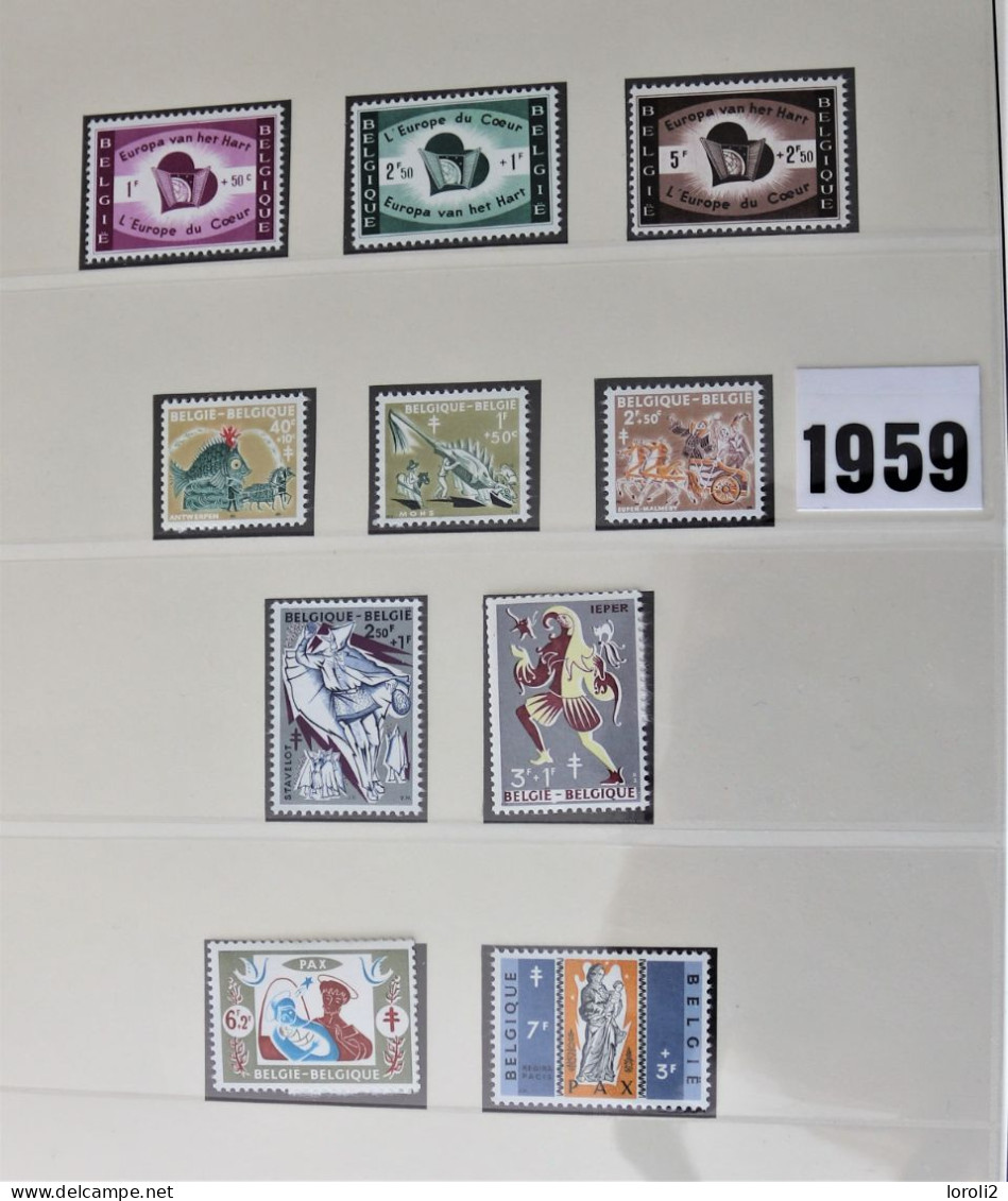 ANNEE  1959    COMPLETE  ET    NEUVE  ** MNH  (  COB  :   63,50 €   !!! ) - Full Years