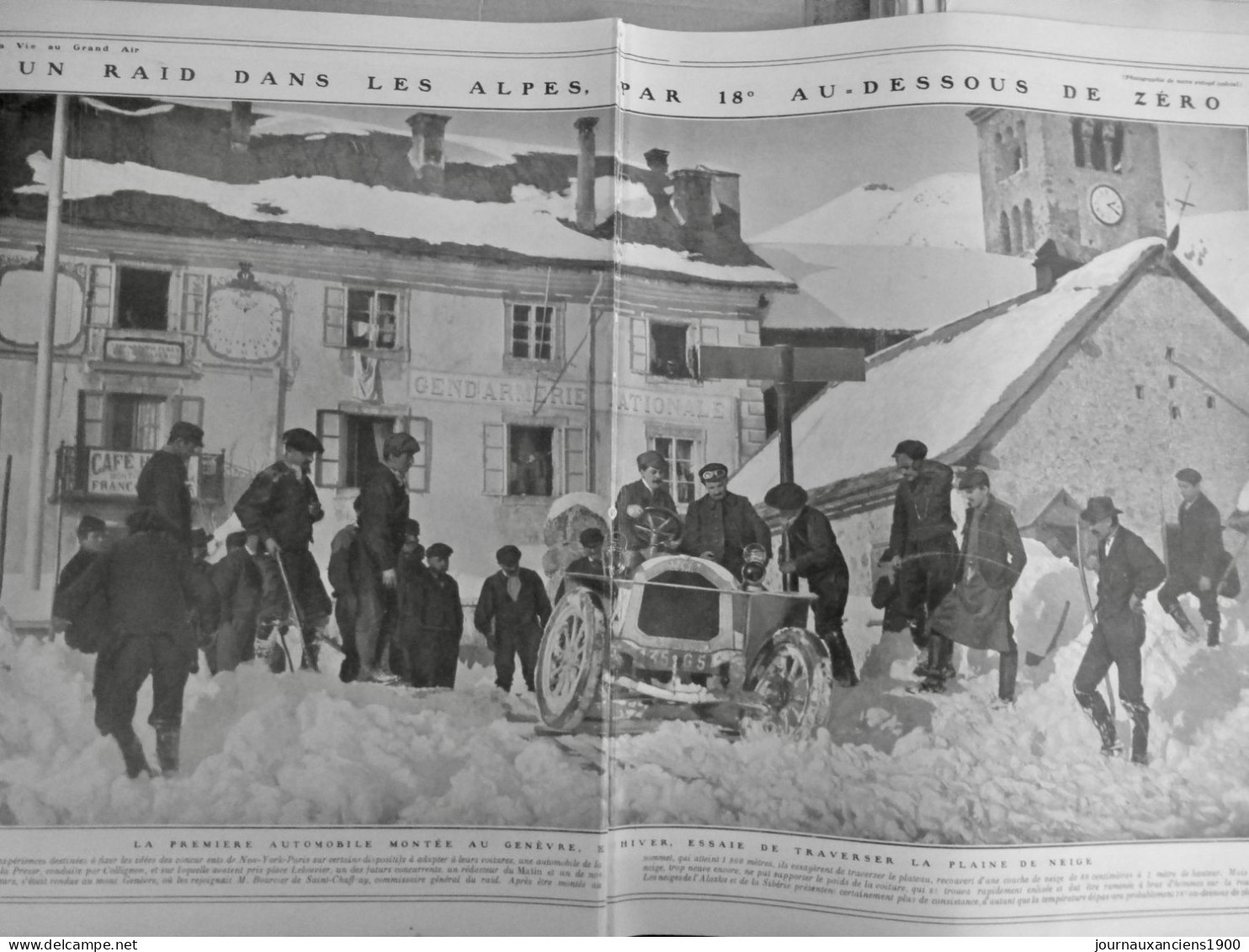 1907 COURSE VOITURE ALPES PYRENEES NEIGE ALTITUDE ENLISEMENT AUTOMOBILE 1 JOURNAL ANCIEN - Historische Documenten