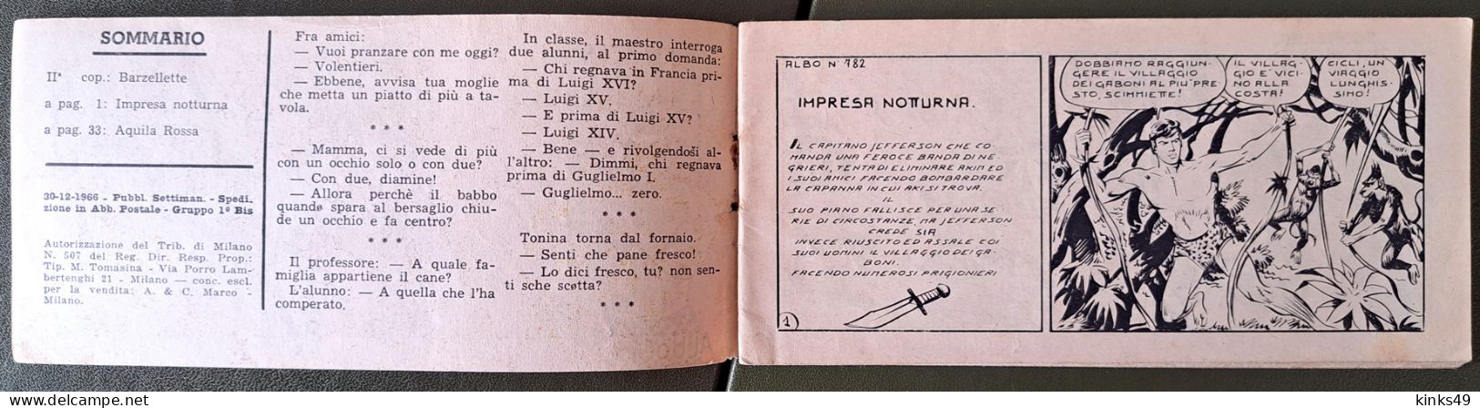 M228> AKIM "Impresa Notturna" Striscia Albo Gioiello N° 782 Periodo 1966-67 - Erstauflagen