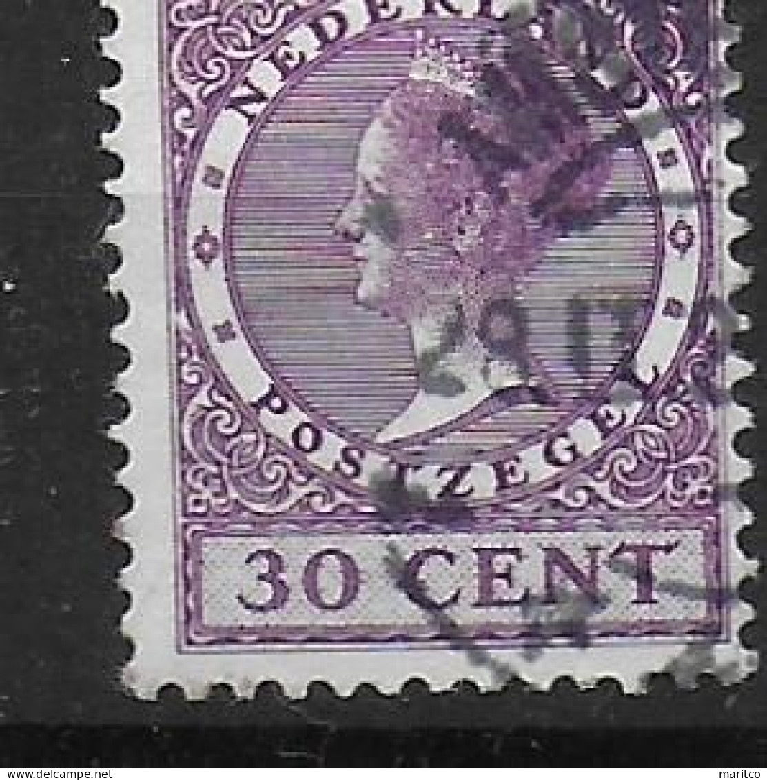 Netherlands 1924 Nr 158 PM Error Plattenfehler Plaatfout - Variedades Y Curiosidades