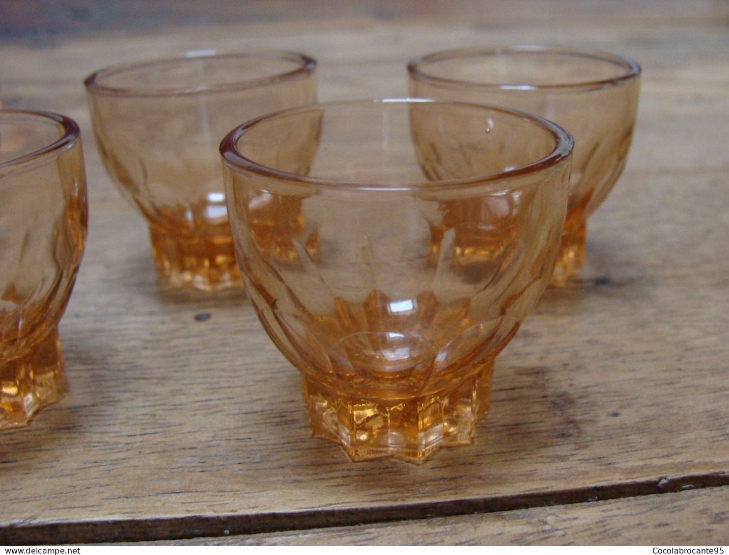 Verres à Liqueur Ambrés Art Déco - Verres