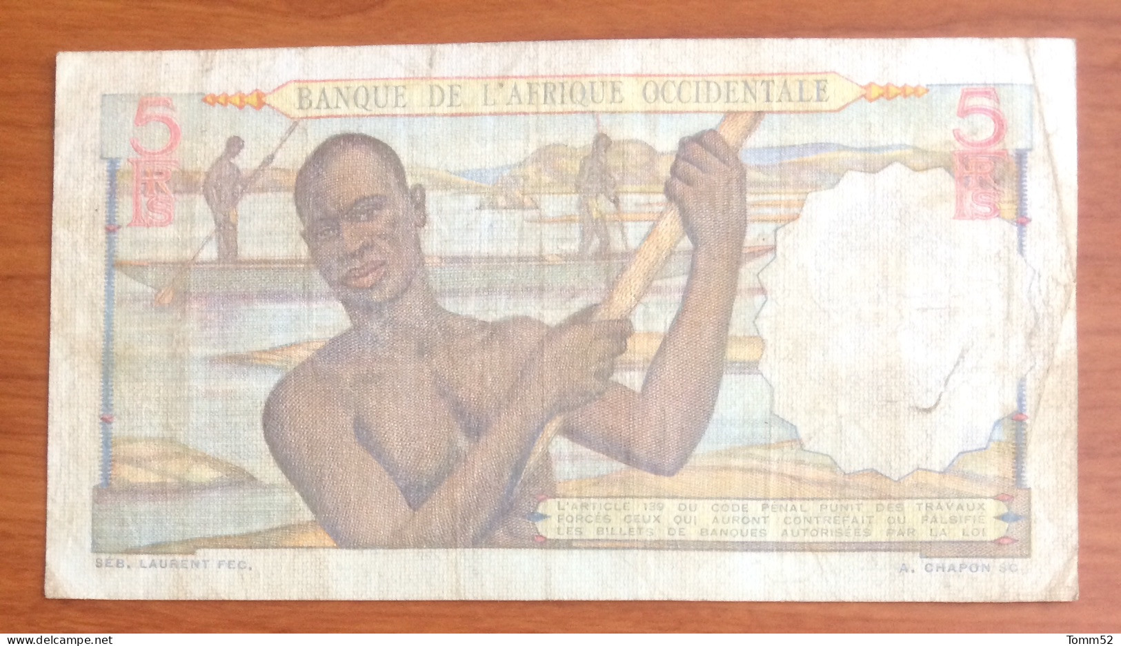 AFRICA OCCIDENTALE 5 Francs 1943. - États D'Afrique De L'Ouest