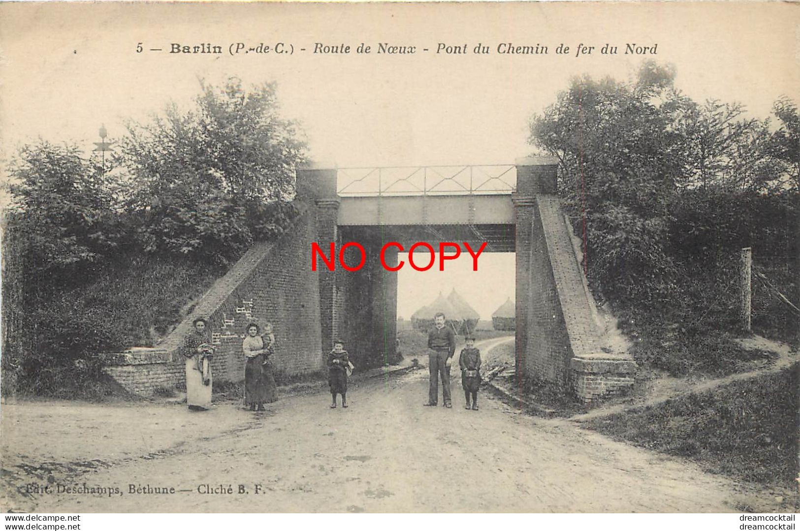 (B&P) 62 BARLIN. Route De Noeux Pont Du Chemin De Fer Du Nord Animation - Barlin