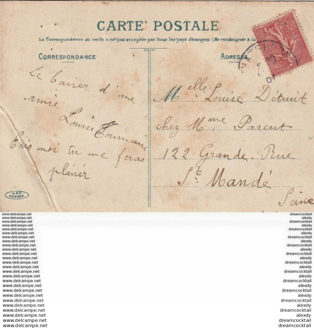 WW 63 CHATELDON. Carte Rare " Une Pensée " Réhaussée De Petits Brillants Multicolores 1907 - Chateldon