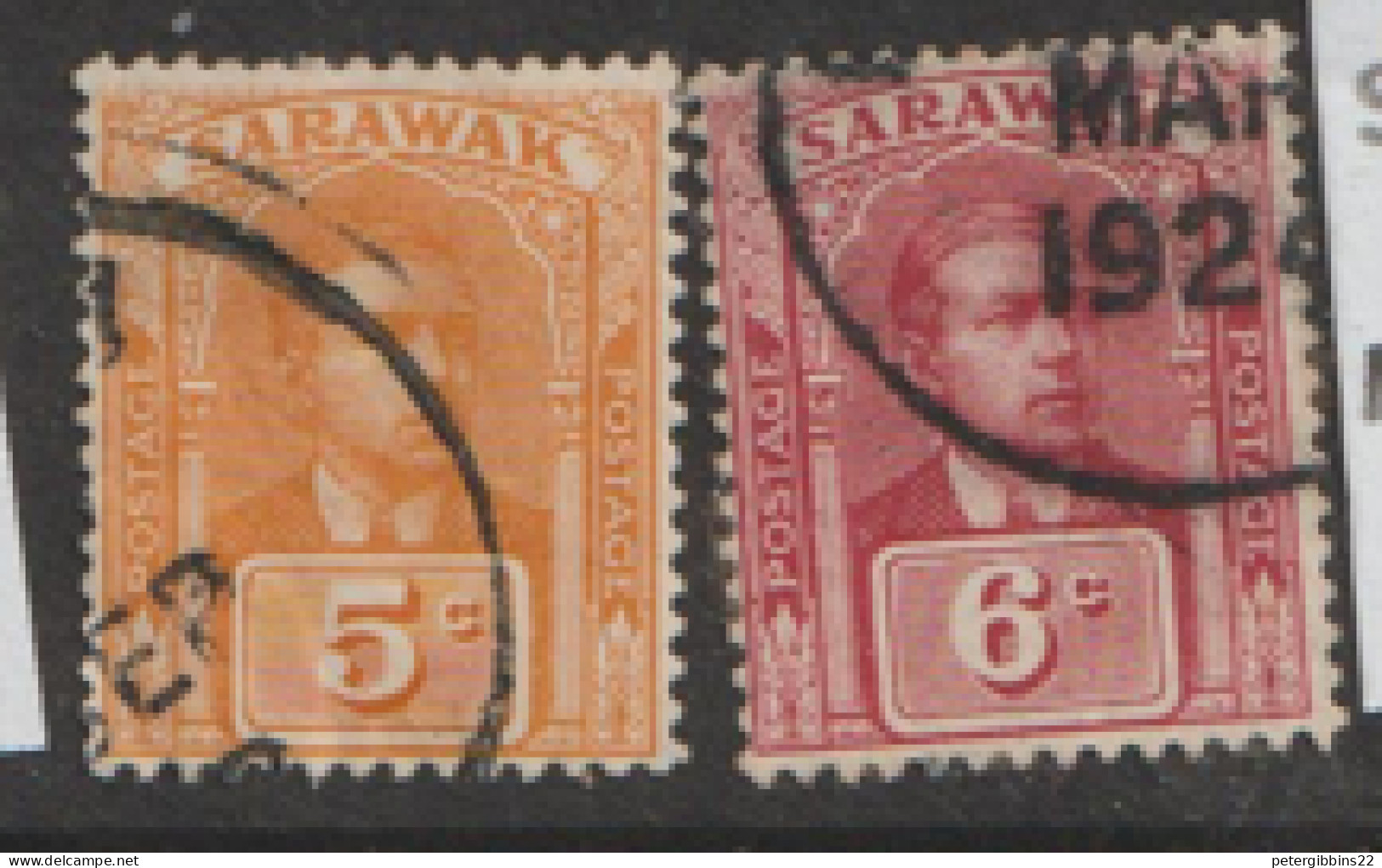 Sarawak  1922  SG  66-7  5c,6c,  Fine Used - Sarawak (...-1963)