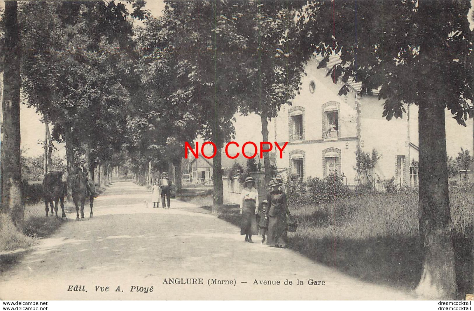 (DREY) 51 ANGLURE. Cavalier Avenue De La Gare 1919 - Anglure