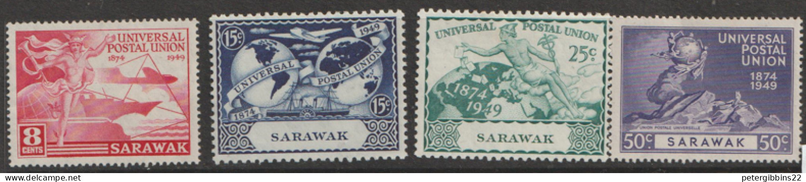 Sarawak  1949  SG  167-70 U P U   Mounted Mint - Sarawak (...-1963)